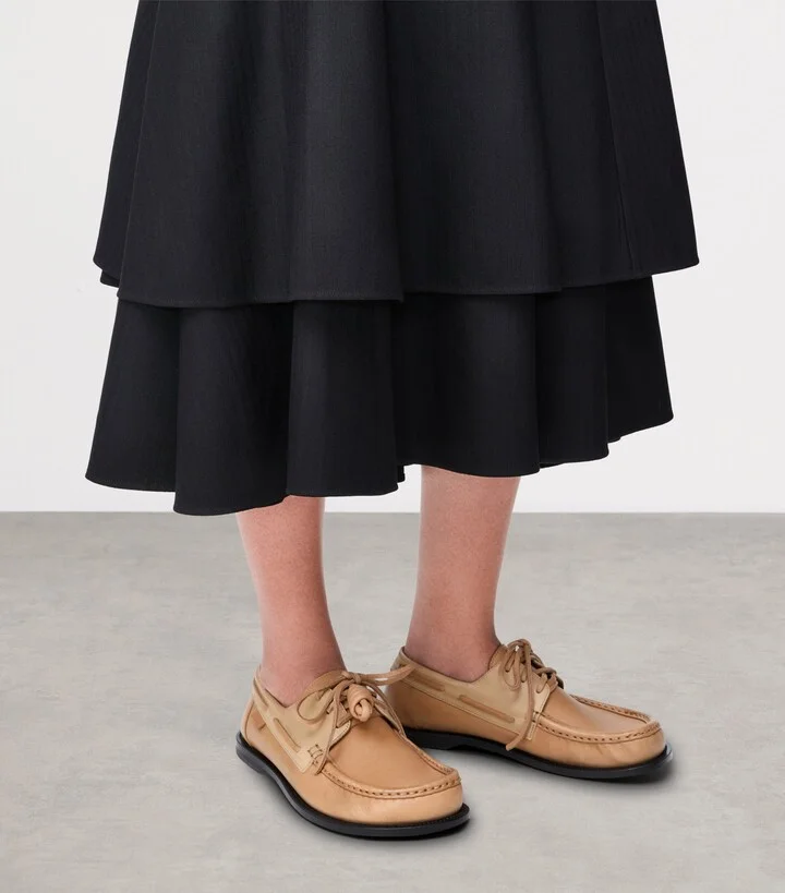 Loewe Leather Campo Boat Shoes - Image 2