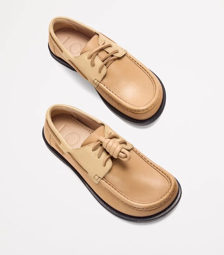 Loewe Leather Campo Boat Shoes - Image 4
