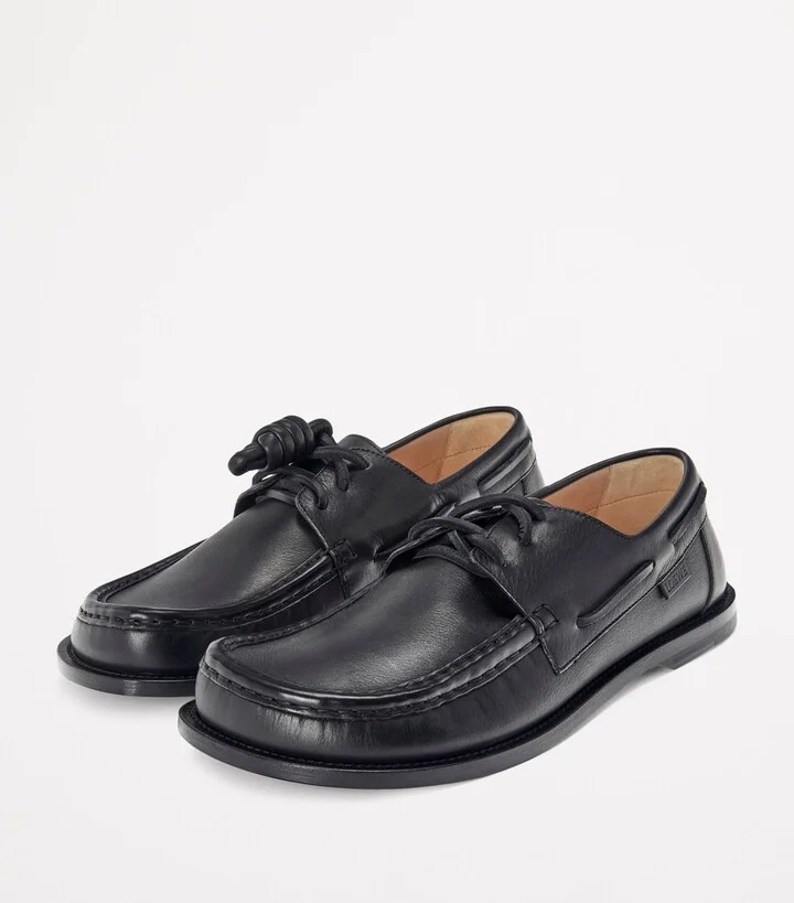 Loewe Leather Campo Boat Shoes - Image 3