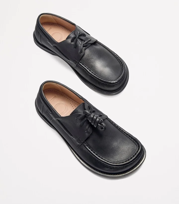 Loewe Leather Campo Boat Shoes - Image 4