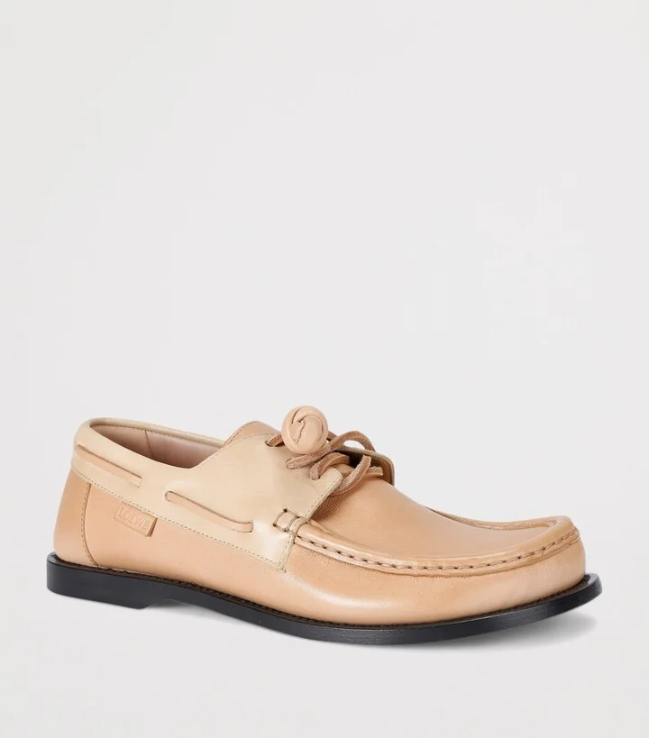 Loewe Leather Campo Boat Shoes - Image 3