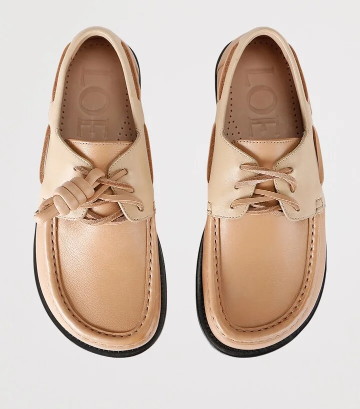 Loewe Leather Campo Boat Shoes - Image 4