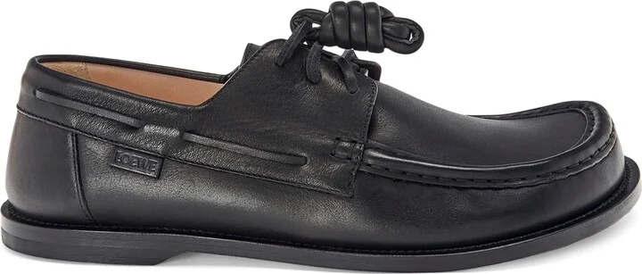 Loewe Leather Campo Boat Shoes