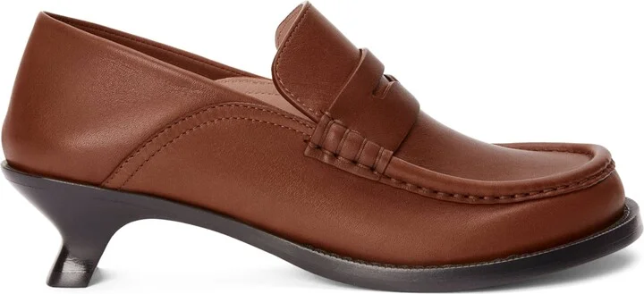 Loewe Leather Campo Heeled Loafers 40