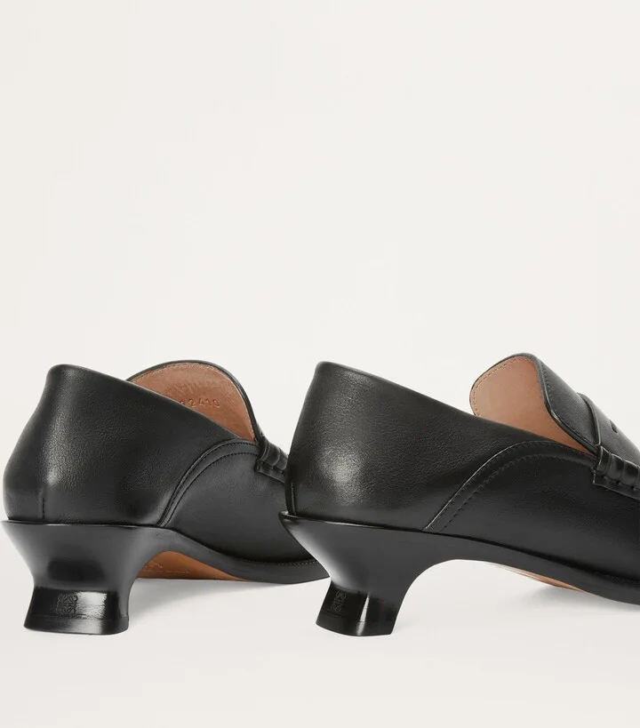 Loewe Leather Campo Heeled Loafers - Image 5