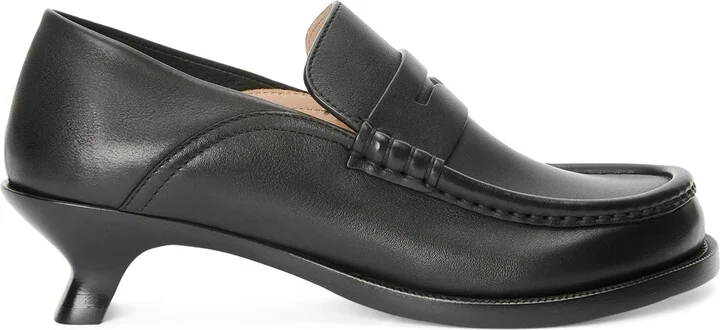 Loewe Leather Campo Heeled Loafers