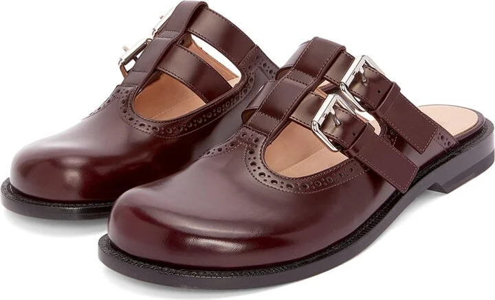 Loewe Leather Campo Mary Jane Mules - Image 2