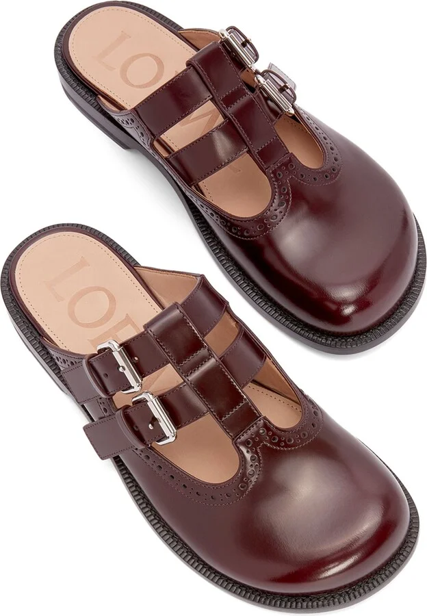 Loewe Leather Campo Mary Jane Mules - Image 3