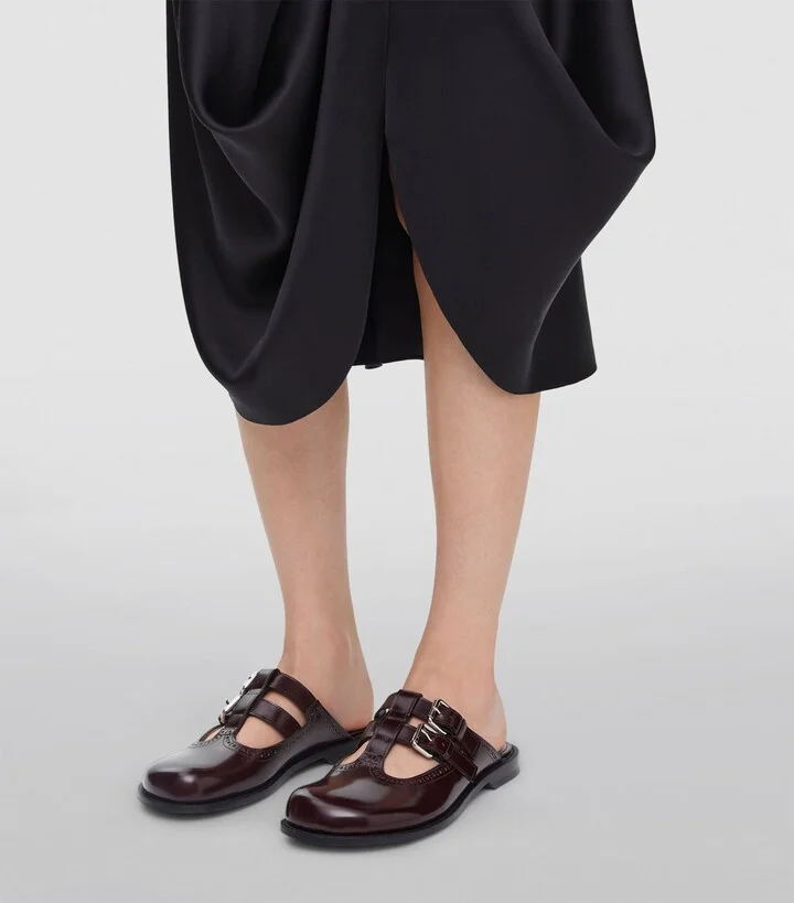 Loewe Leather Campo Mary Jane Mules - Image 4