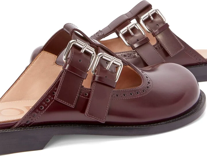 Loewe Leather Campo Mary Jane Mules - Image 5