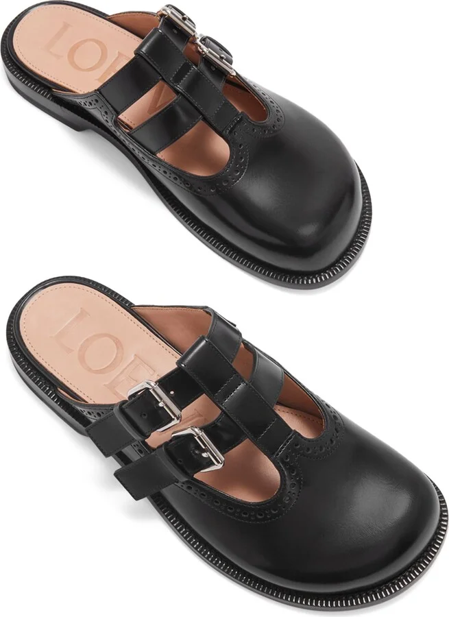 Loewe Leather Campo Mary Jane Mules - Image 3