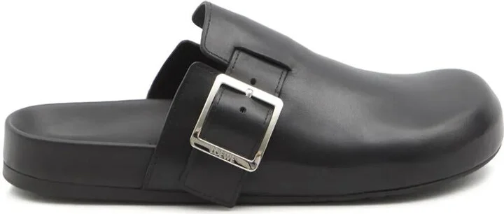 Loewe Leather Ease Buckle Mule Shoes