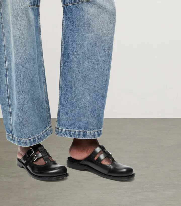 Loewe Leather Mary Jane Mules - Image 2