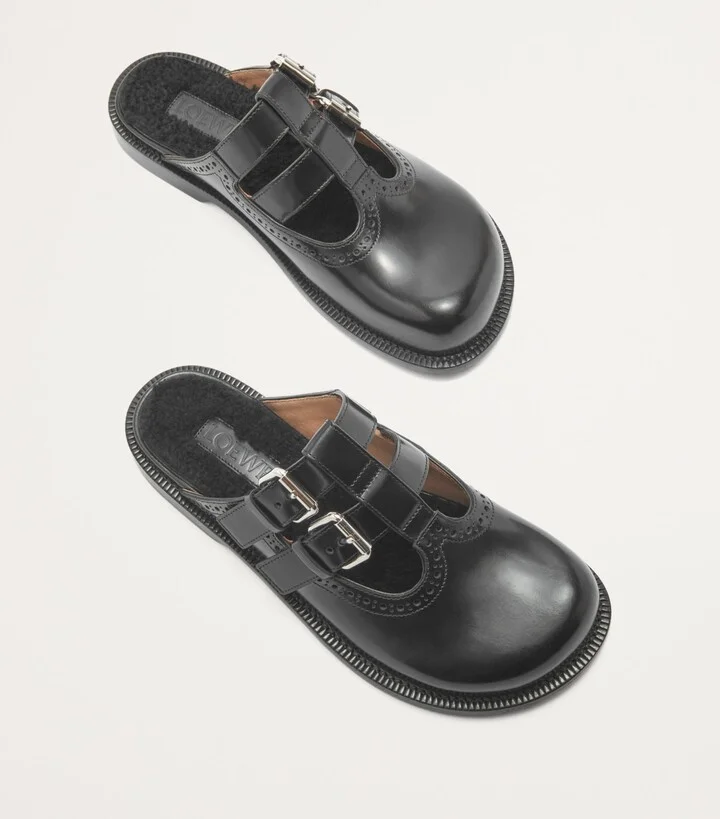 Loewe Leather Mary Jane Mules - Image 4