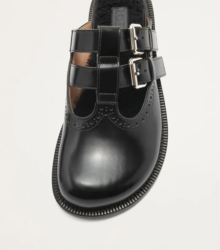 Loewe Leather Mary Jane Mules - Image 5