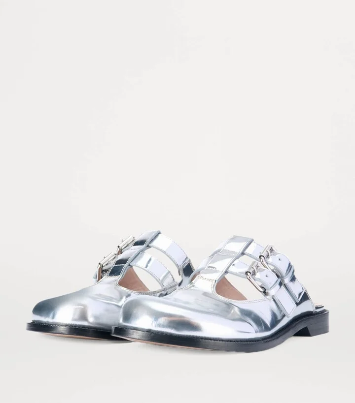 Loewe Leather Mary Jane Mules - Image 3