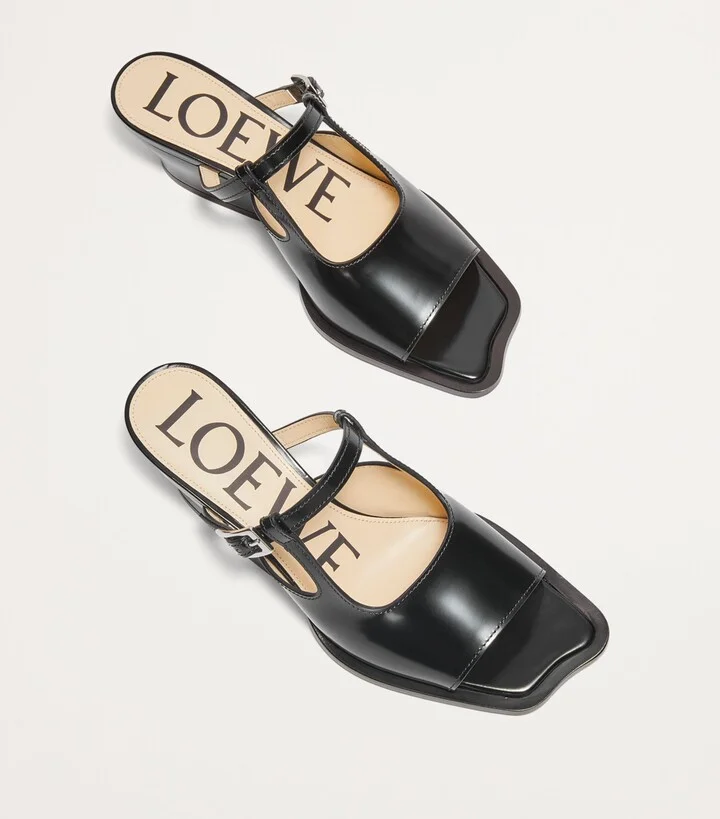 Loewe Leather Onda Mary Jane Mules 45 - Image 3