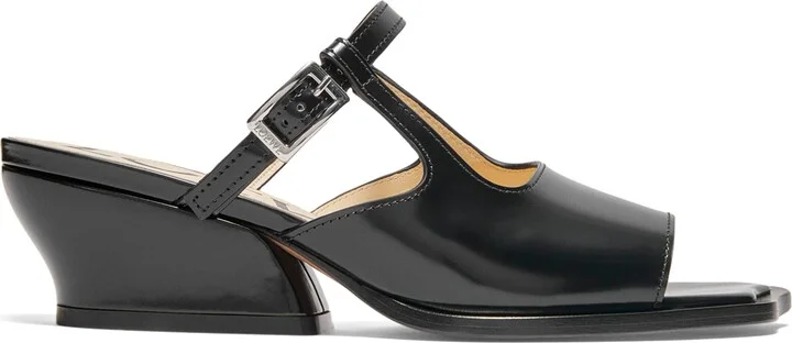 Loewe Leather Onda Mary Jane Mules 45