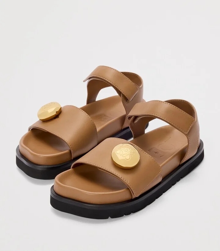 Loewe Leather Pebble Fussbett Sandals - Image 2