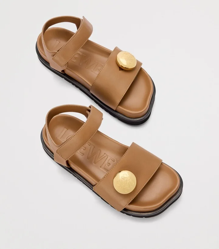 Loewe Leather Pebble Fussbett Sandals - Image 3