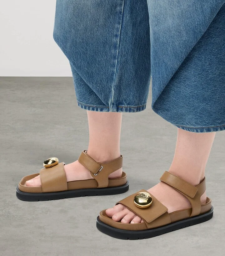 Loewe Leather Pebble Fussbett Sandals - Image 4