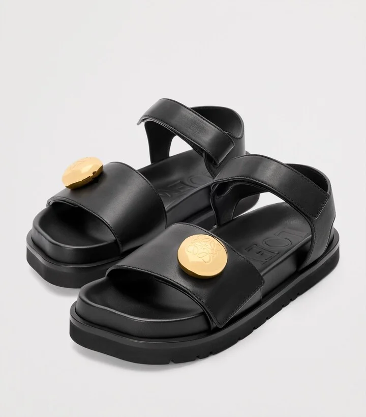 Loewe Leather Pebble Fussbett Sandals - Image 3