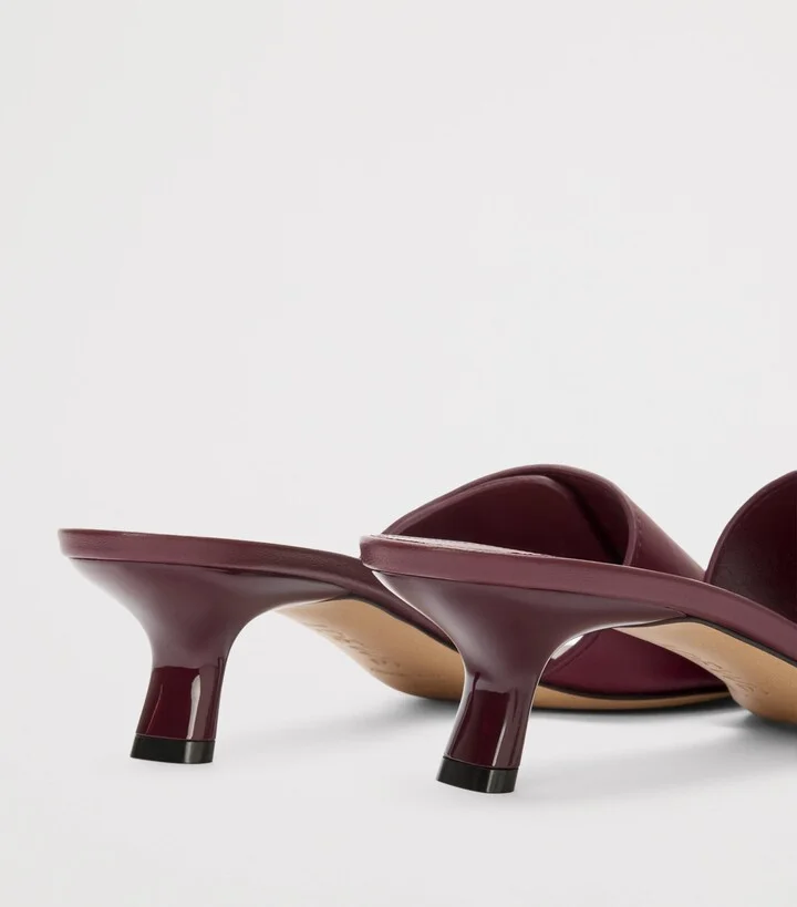 Loewe Leather Pebble Heeled Mules 45 - Image 4