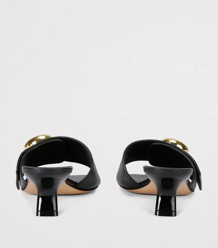 Loewe Leather Pebble Mules 45 - Image 2