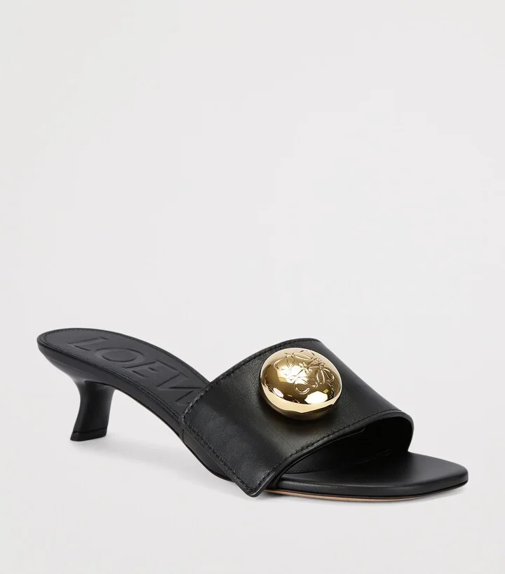 Loewe Leather Pebble Mules 45 - Image 3