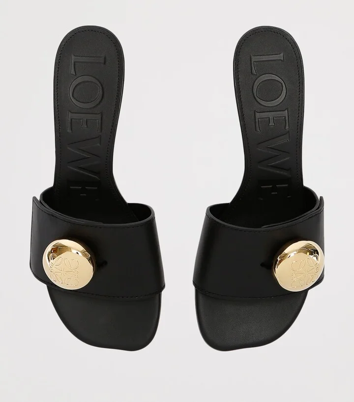 Loewe Leather Pebble Mules 45 - Image 4