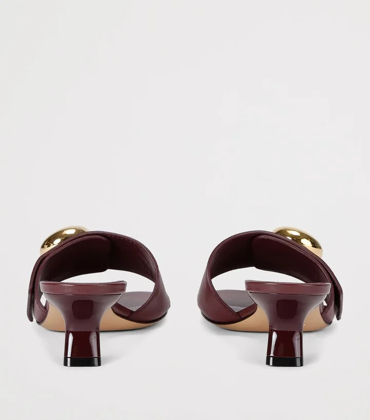 Loewe Leather Pebble Mules 45 - Image 2