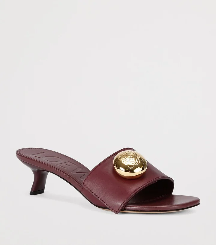 Loewe Leather Pebble Mules 45 - Image 3