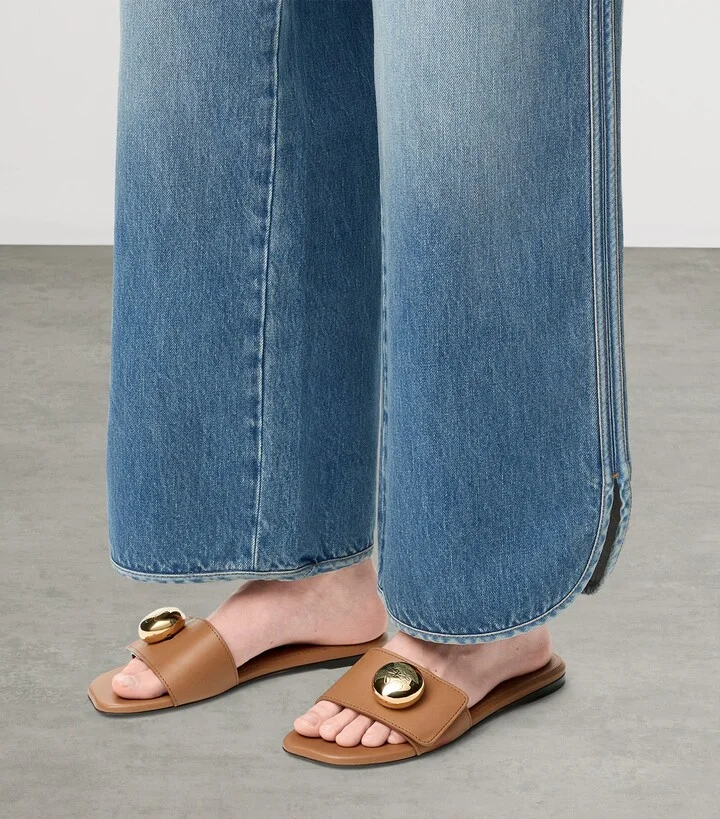 Loewe Leather Pebble Sandals - Image 2