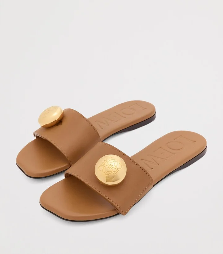 Loewe Leather Pebble Sandals - Image 3