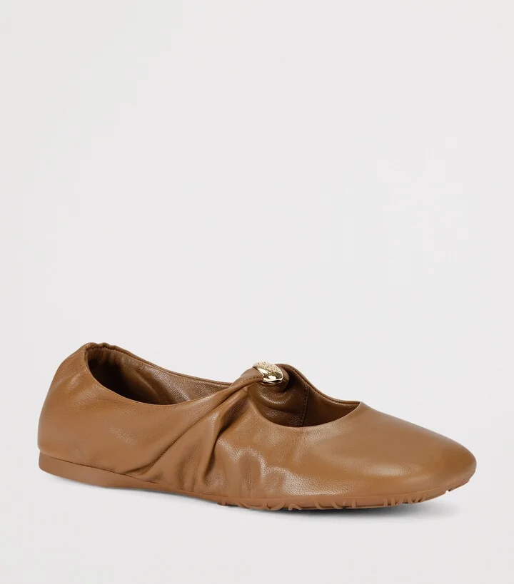 Loewe Leather Pebble Soft Ballet Flats - Image 3