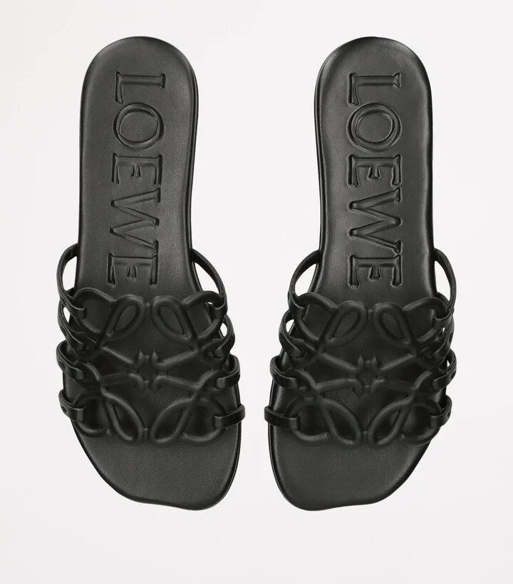Loewe Leather Petal Anagram Slides - Image 4