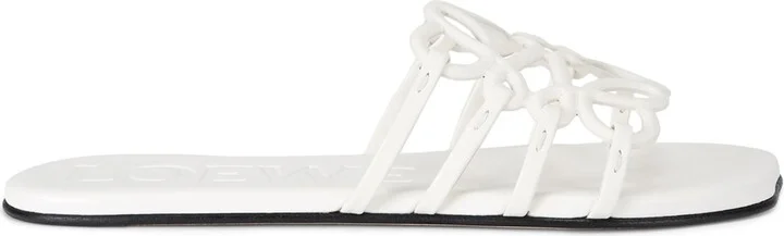 Loewe Leather Petal Anagram Slides