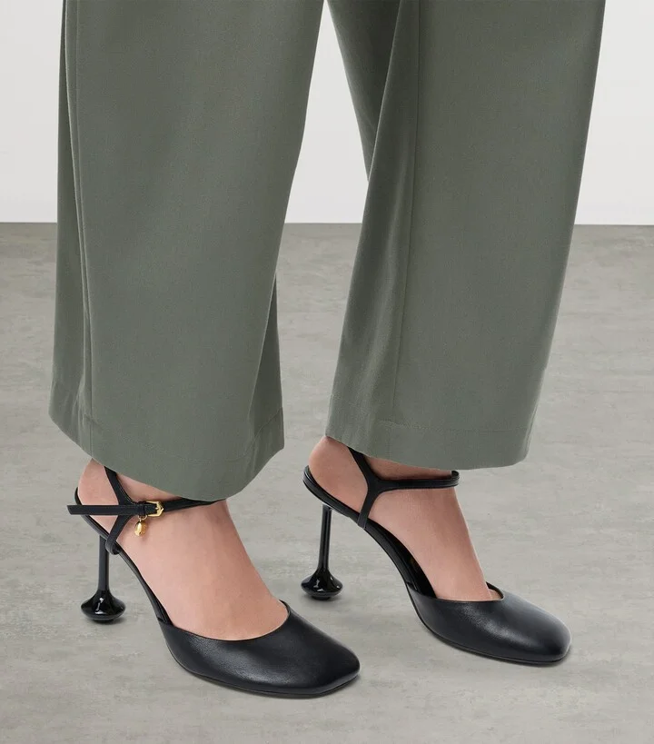Loewe Leather Toy Ankle-Strap Pumps 90 - Image 5