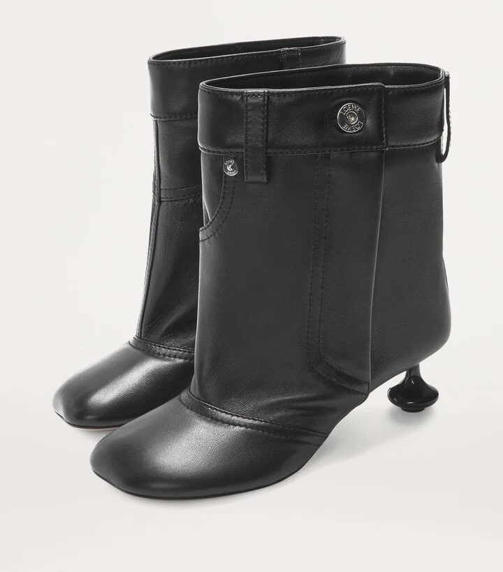 Loewe Leather Toy Panta Ankle Boots 45 - Image 3