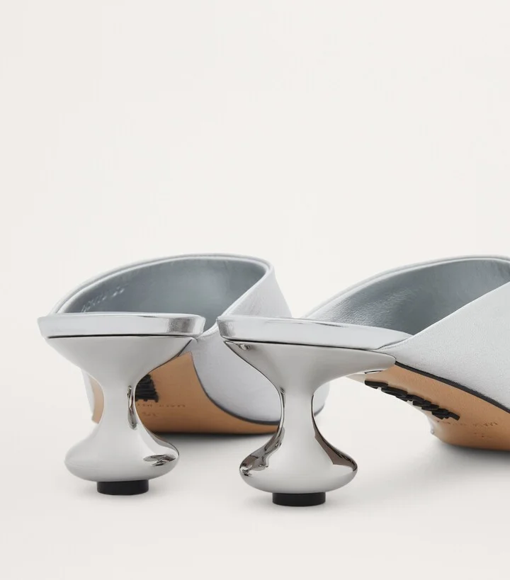 Loewe Metallic Leather Toy Mules 45 - Image 5