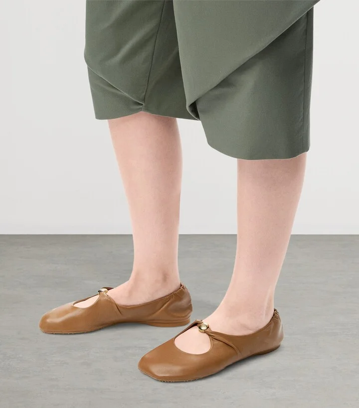Loewe Nappa Leather Pebble Soft Ballet Flats - Image 2