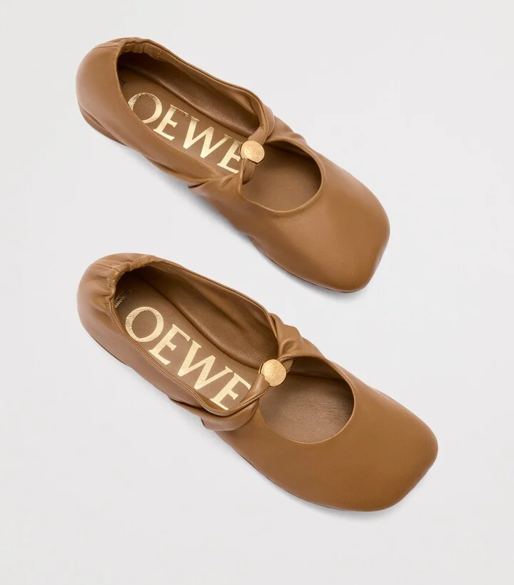 Loewe Nappa Leather Pebble Soft Ballet Flats - Image 3