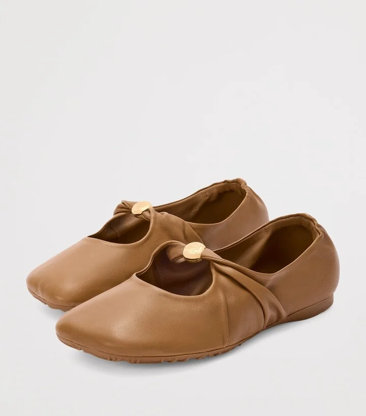 Loewe Nappa Leather Pebble Soft Ballet Flats - Image 4