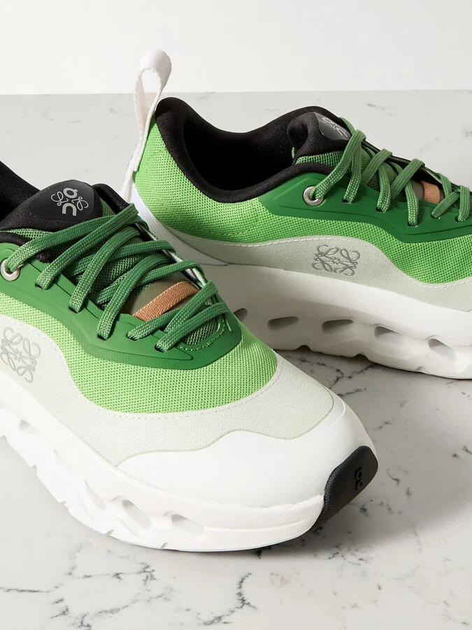 LOEWE - + On Cloudtilt 2.0 Stretch Recycled-knit Sneakers - Green - Image 4