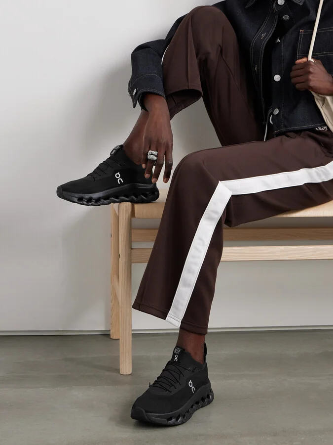 LOEWE - + On Cloudtilt Stretch Recycled-knit Sneakers - Black - Image 2