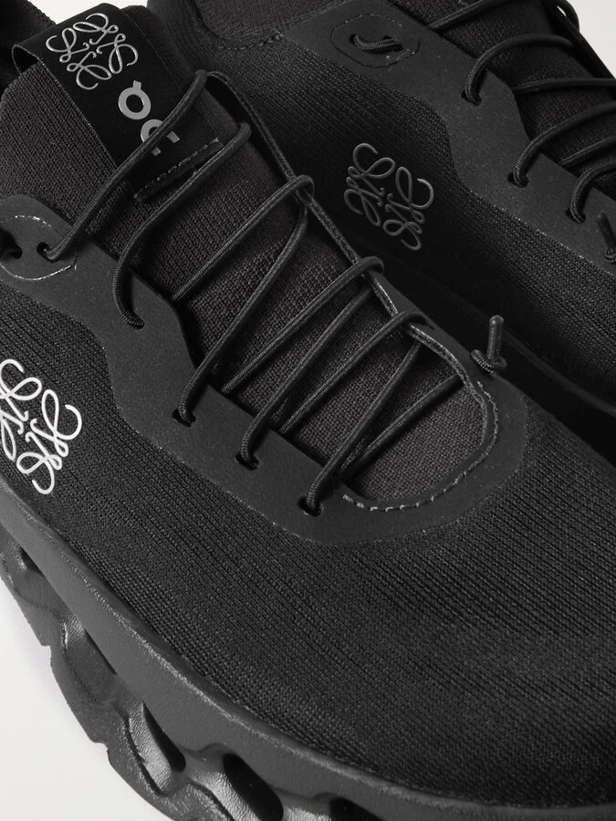 LOEWE - + On Cloudtilt Stretch Recycled-knit Sneakers - Black - Image 4