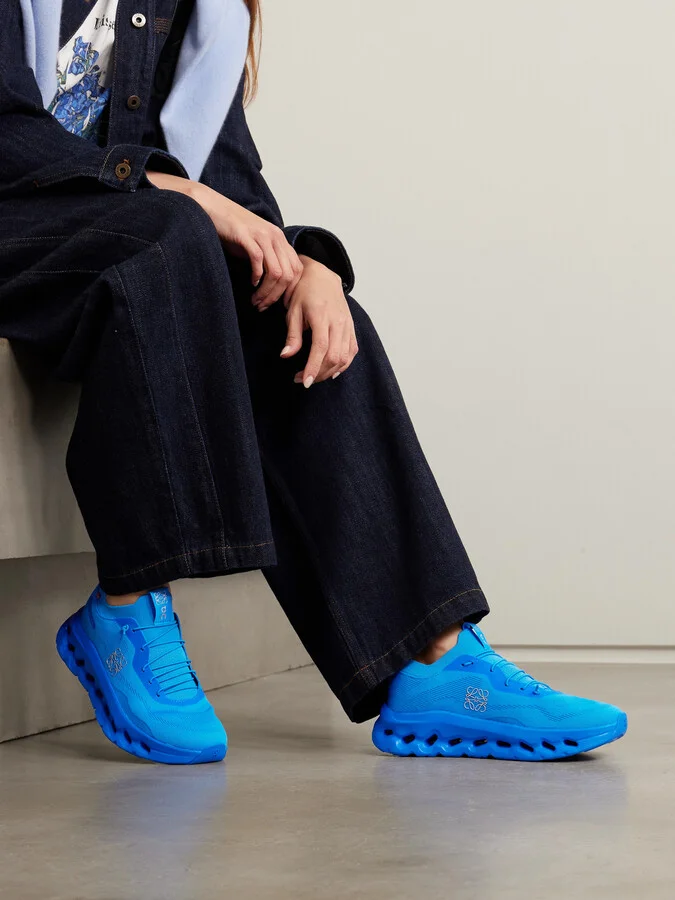 LOEWE - + On Cloudtilt Stretch Recycled-knit Sneakers - Blue - Image 2