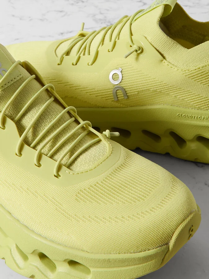 LOEWE - + On Cloudtilt Stretch Recycled-knit Sneakers - Green - Image 4