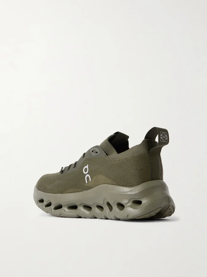 LOEWE - + On Cloudtilt Stretch Recycled-knit Sneakers - Green - Image 3