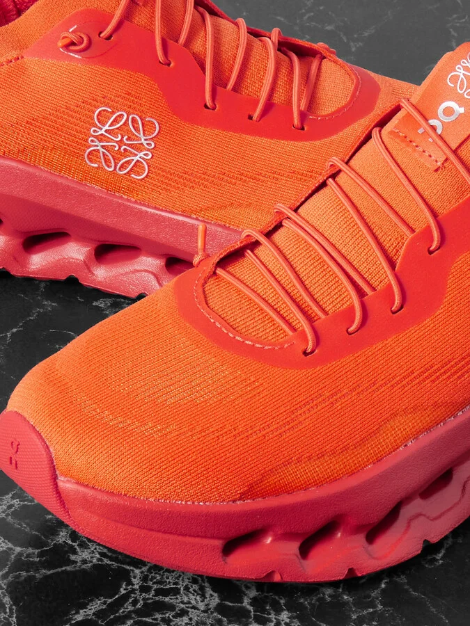 LOEWE - + On Cloudtilt Stretch Recycled-knit Sneakers - Orange - Image 4